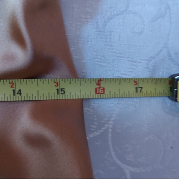 Petal & Pup Satin Cowl Neck Midi Slip Dress Rose Gold Champagne Size 6 - Picture 9 of 9